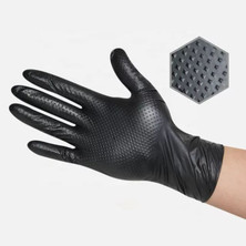 Glosswork Nythril Gloves Прочные нитриловые перчатки с текстурой, цвет черный, размер L 1 пара
