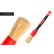 Glosswork Premium Detailing Brush Кисть с прорезиненной ручкой 27мм натуральный ворс белый